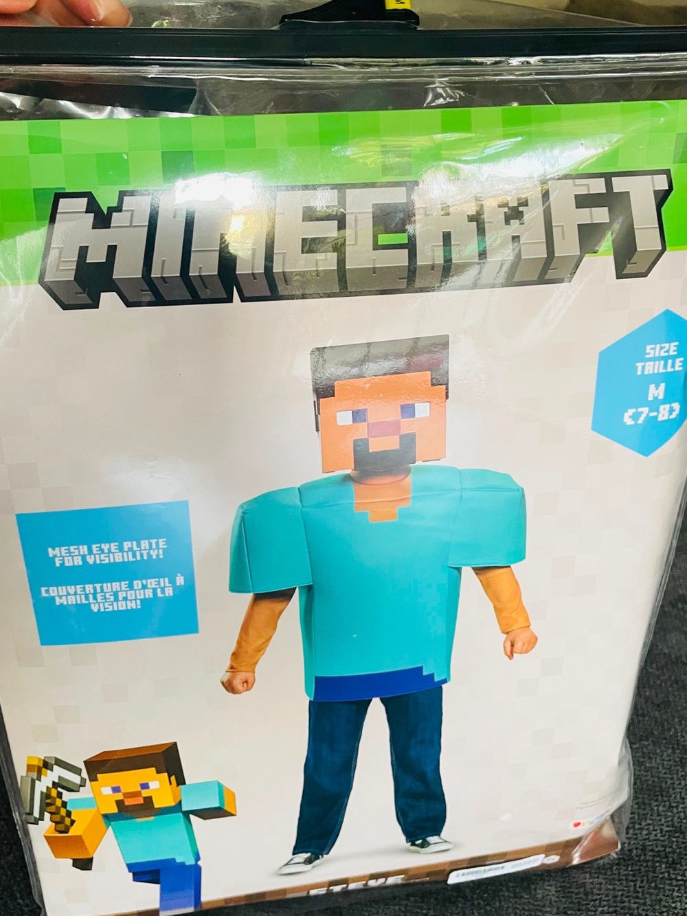 Steve Minecraft Kids Costume Medium (7-8)